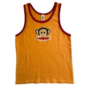 Vintage Y2K Paul Frank Intimates Orange Cotton Tank Top Monkey Logo Size L